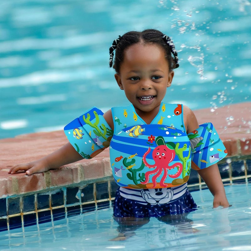 DOOHALO Kids Swim Floats for 28-70 Pounds Kid Arm Shoulder Float Vest Fit for 2-8 Years Older Boys Girls Toddler Baby Children - Image 5